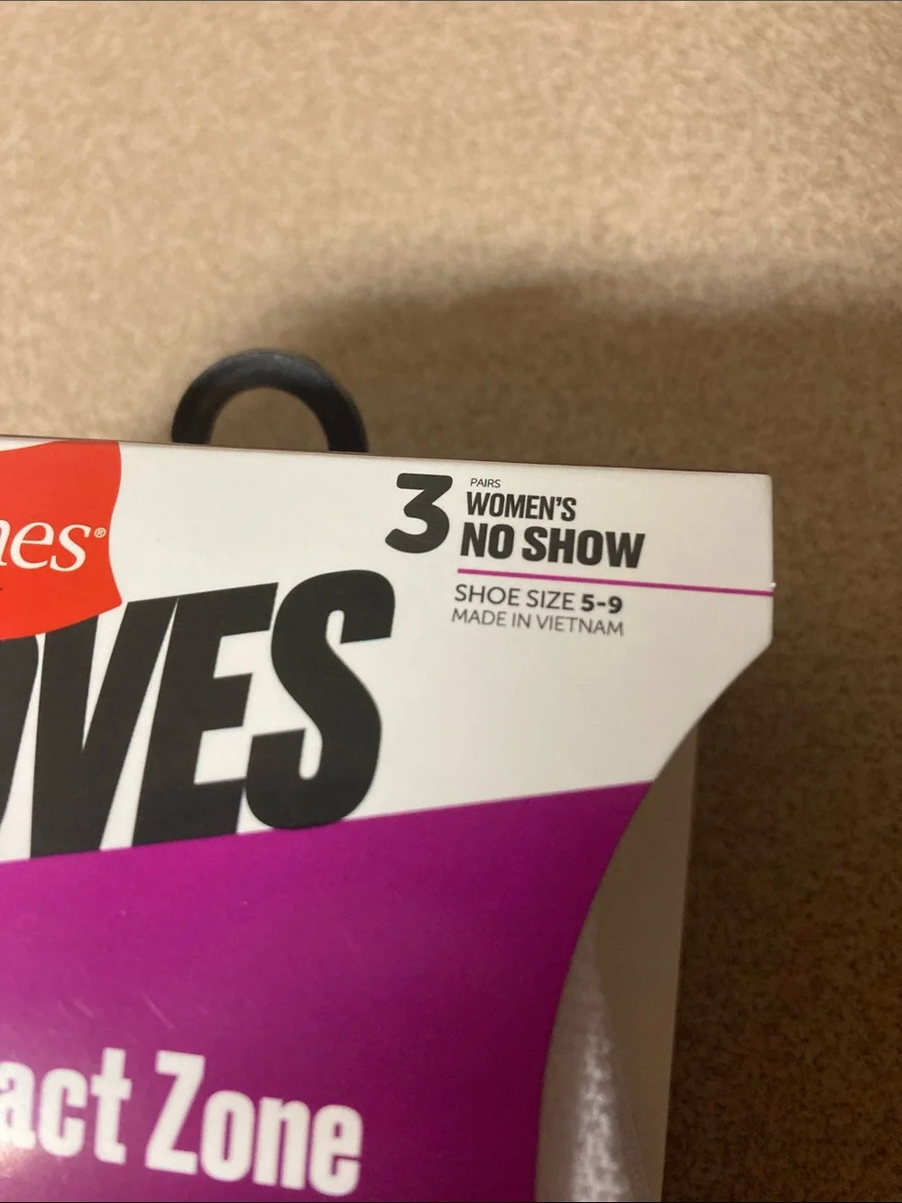 Hanes Moves Impact Zone No-Show Socks - White